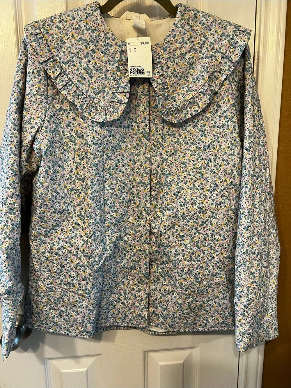 NWT H&M Floral Cotton Cottagecore Jacket, Size M